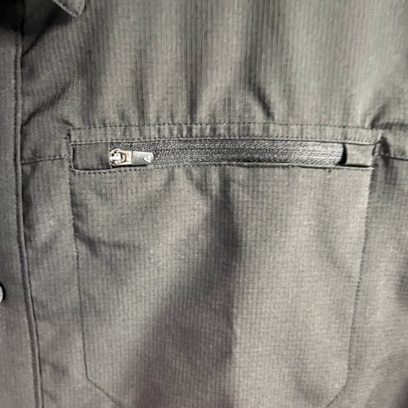 Black Gerry Button-Up Polo Shirt (Size XL) - Picture 4 of 5